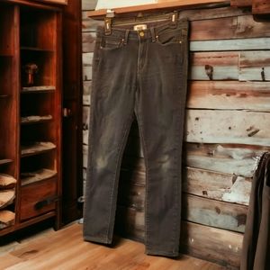 Paige Straight Leg Denim Skinny Jeans Faded Knees Dark Wash Women's Size 27